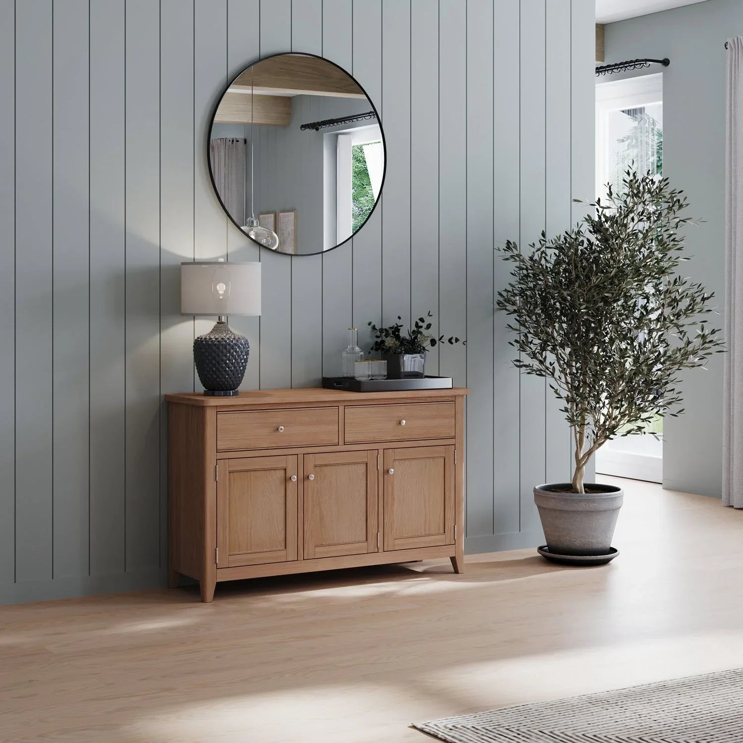 Arlyn Oak Living And Dining Furniture Collection