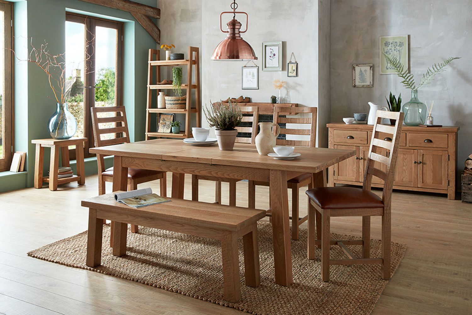 Alba Rough Sawn Dining Bench - Home Furniture Interiors