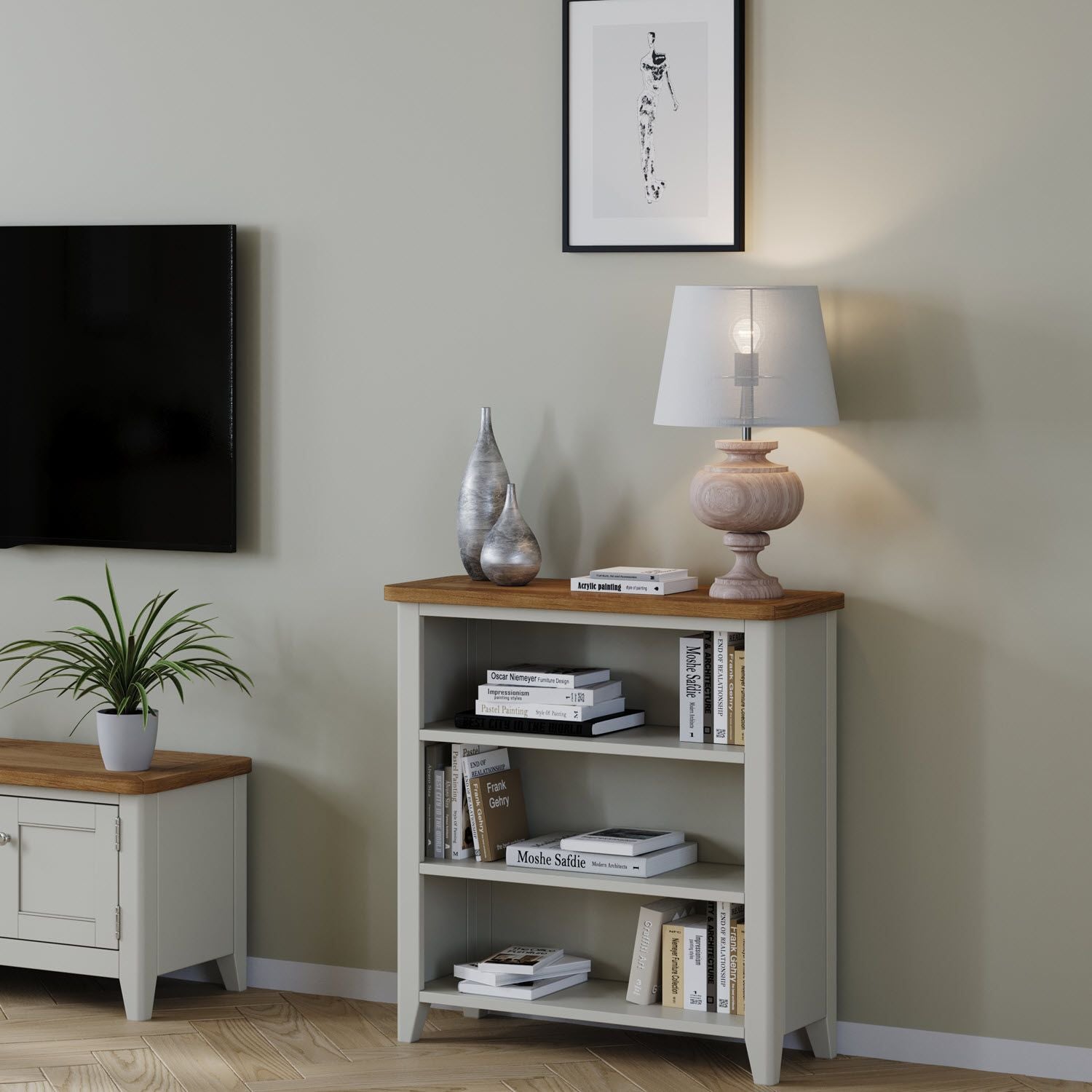 Arlyn Painted Bookcase - Home Furniture Interiors