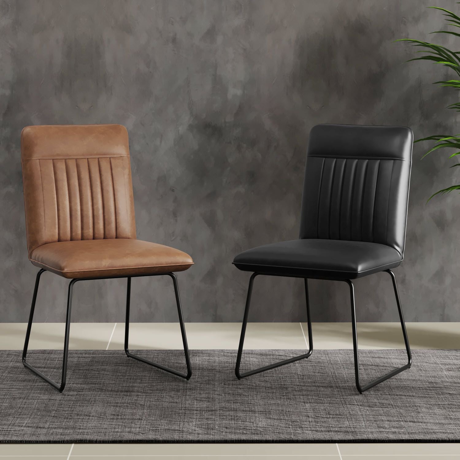 HEW S Pu Black Black Legs - Home Furniture Interiors