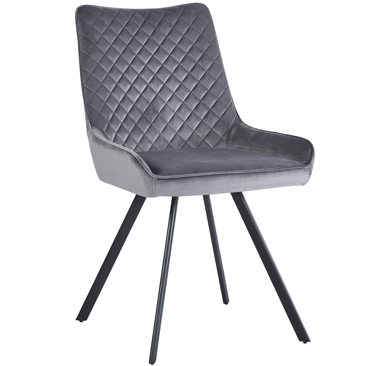 JAGER N Velvet Light Grey Black Legs - Home Furniture Interiors