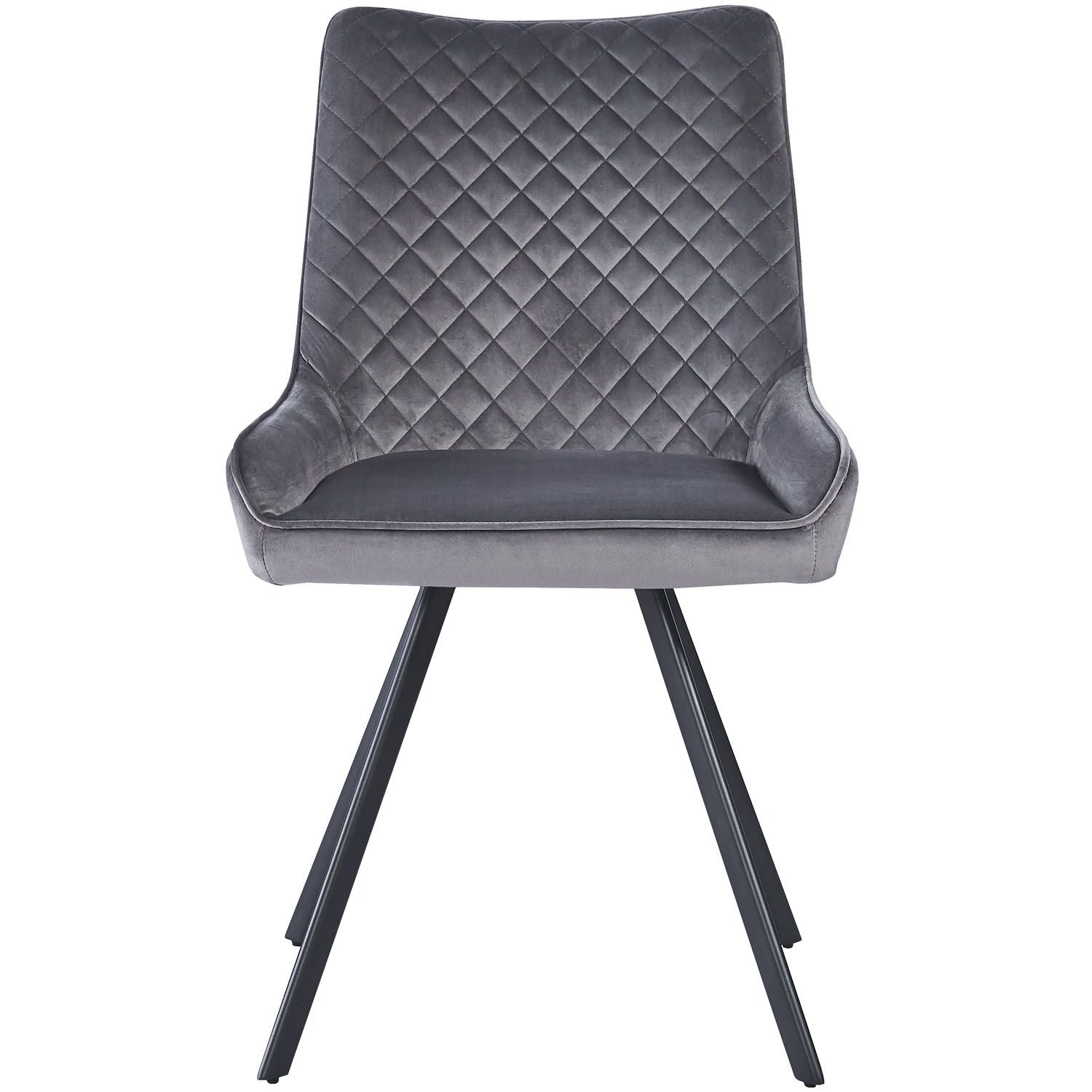 JAGER N Velvet Light Grey Black Legs - Home Furniture Interiors