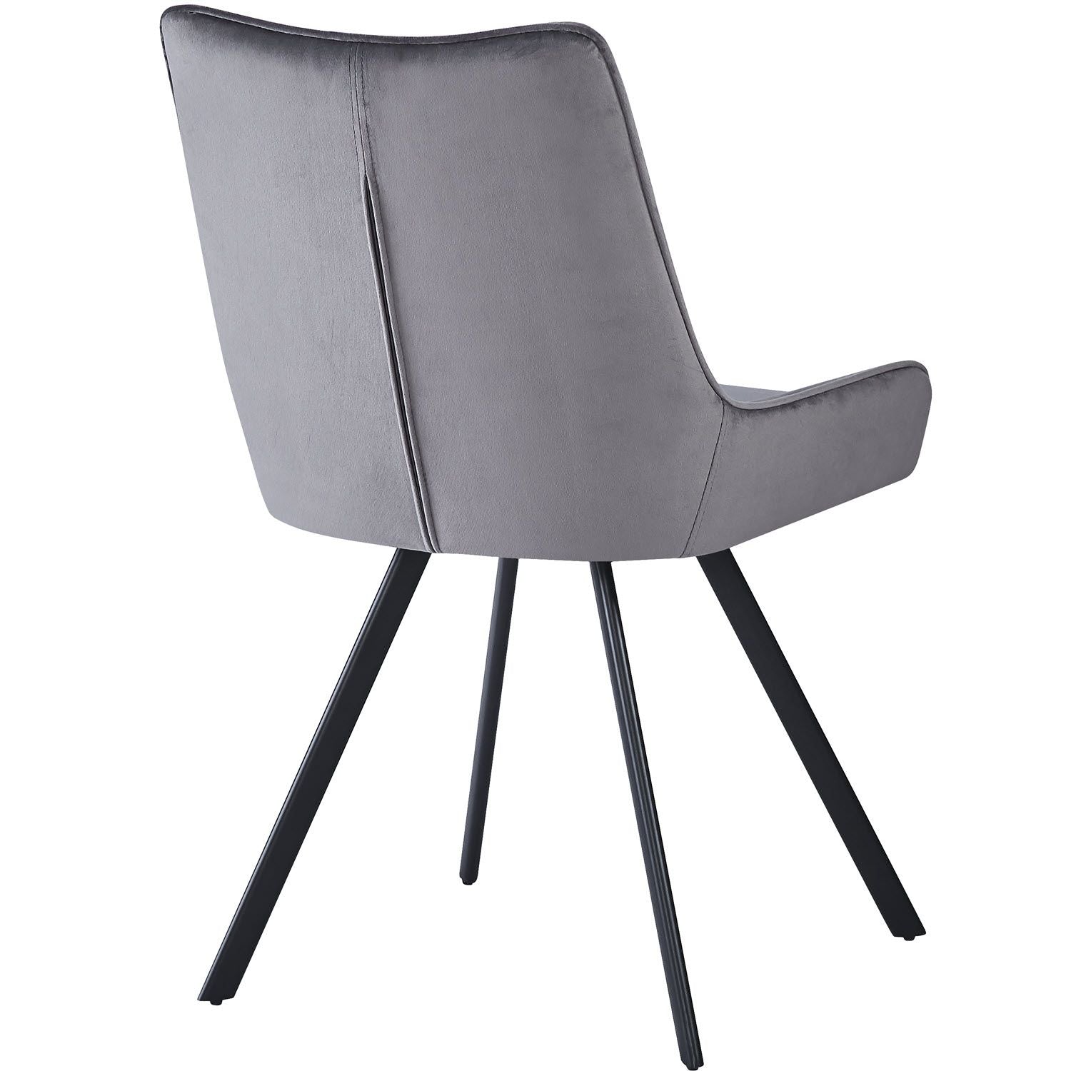 JAGER N Velvet Light Grey Black Legs - Home Furniture Interiors