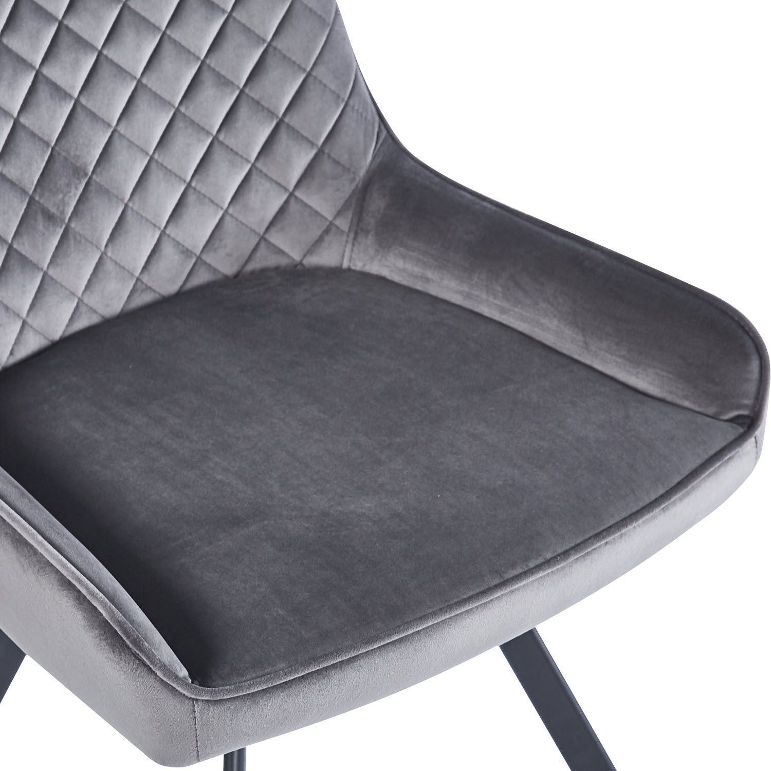 JAGER N Velvet Light Grey Black Legs - Home Furniture Interiors