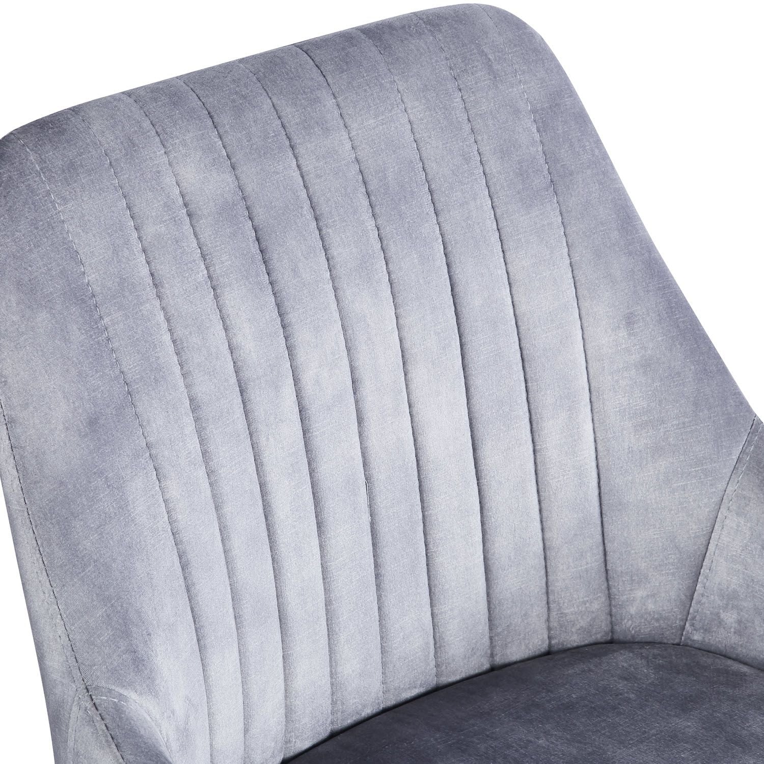 HUGO S Velvet Light Grey Swivel Black Legs - Home Furniture Interiors