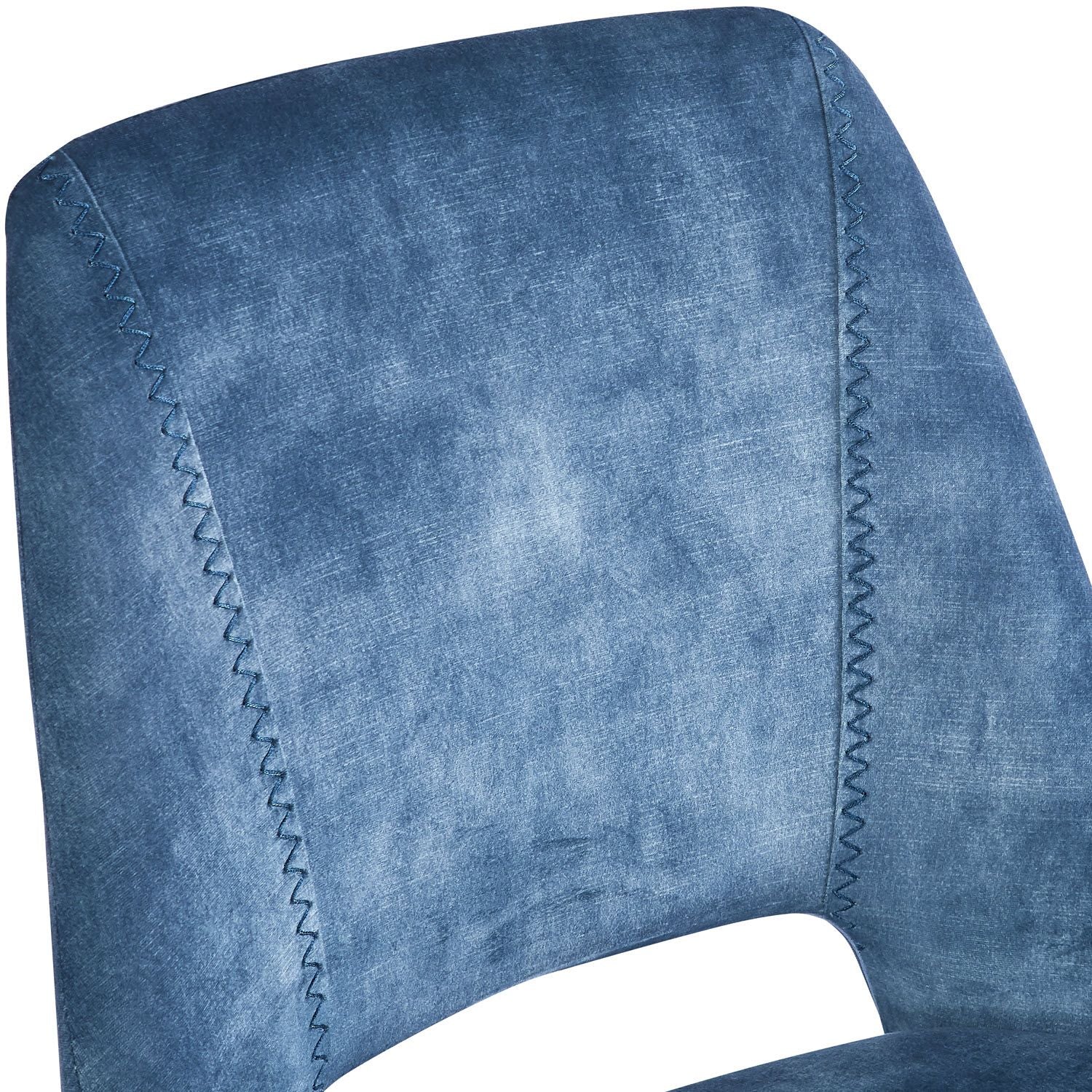 KASPER S Velvet Blue Swivel Black Legs - Home Furniture Interiors