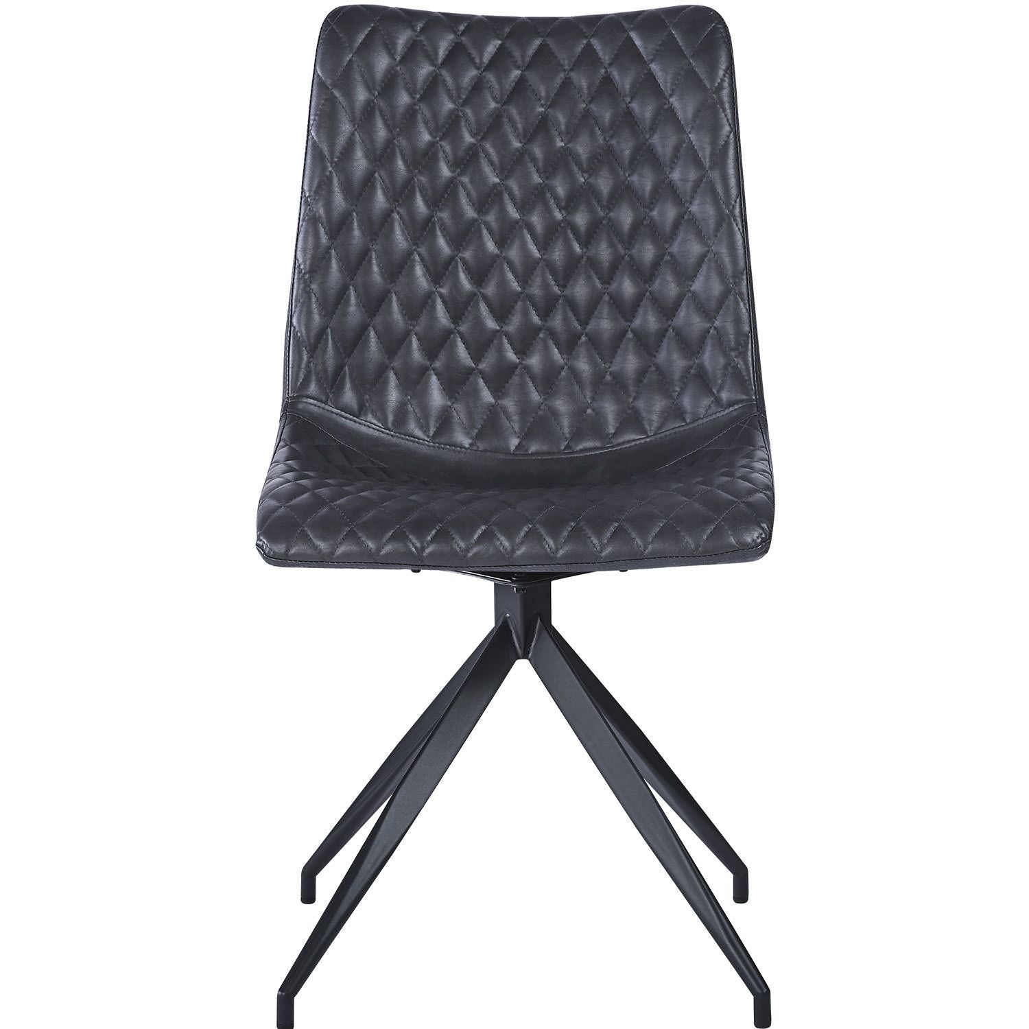 VALI S Pu Black Swivel Black Legs - Home Furniture Interiors