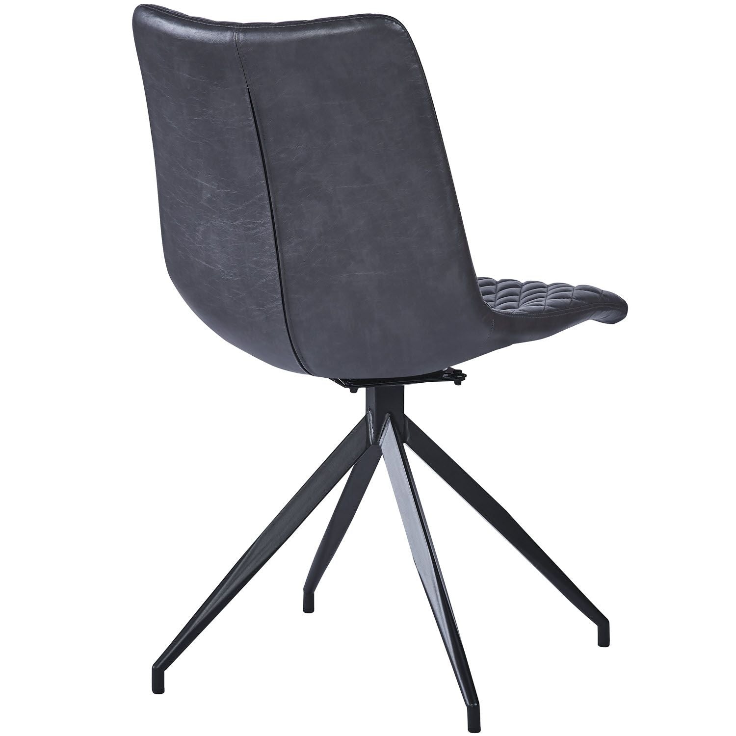 VALI S Pu Black Swivel Black Legs - Home Furniture Interiors