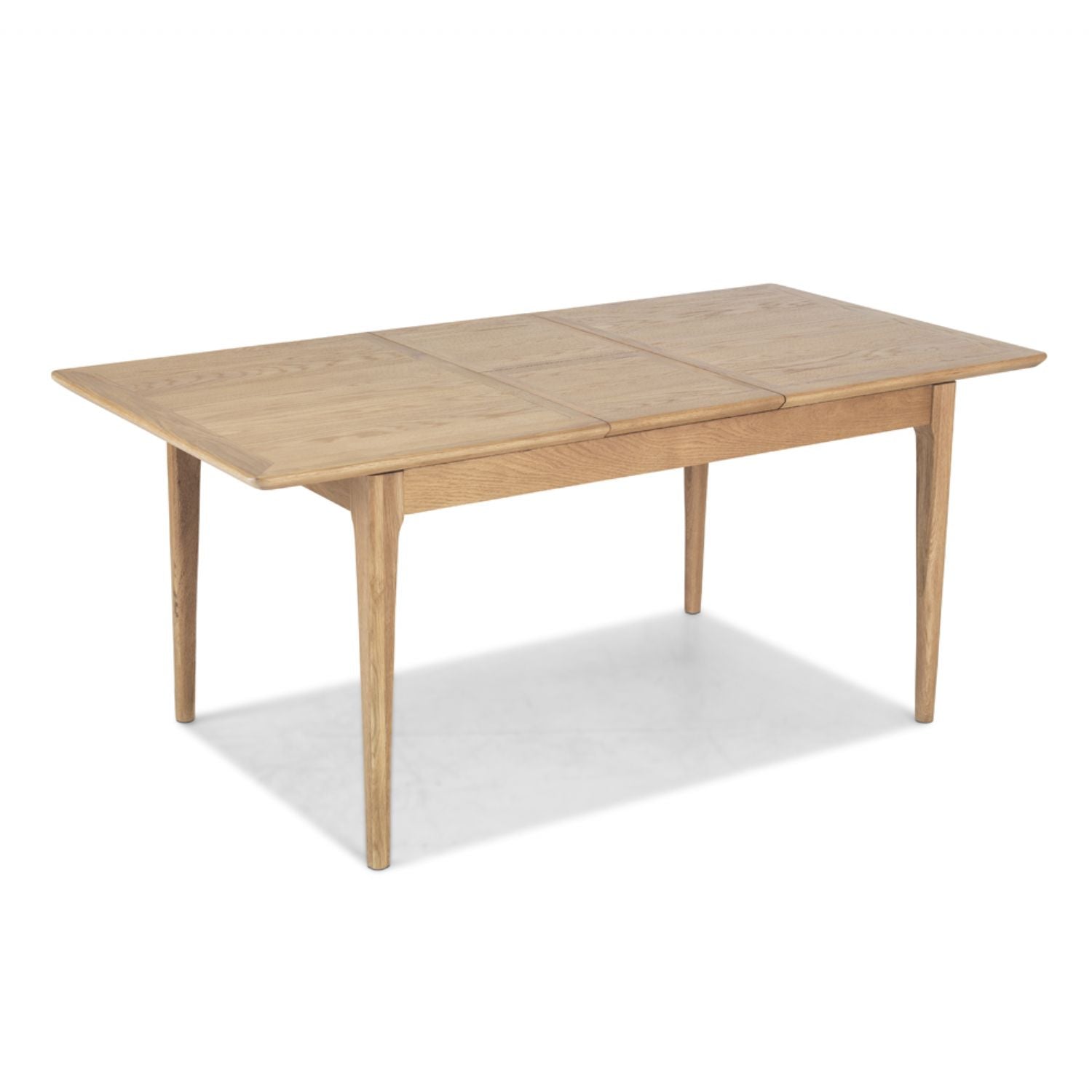 Scandi Rectangular Solid Oak Extending Dining Table - Home Furniture Interiors