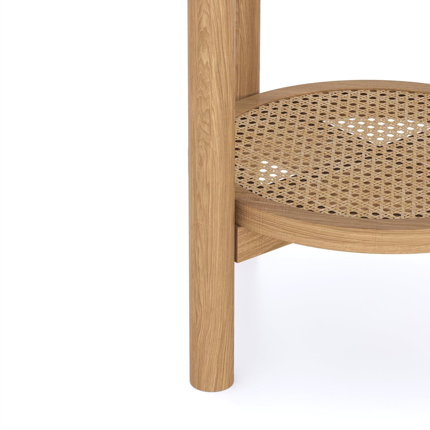 Halmstad Natural Oak Round Side Table - Home Furniture Interiors
