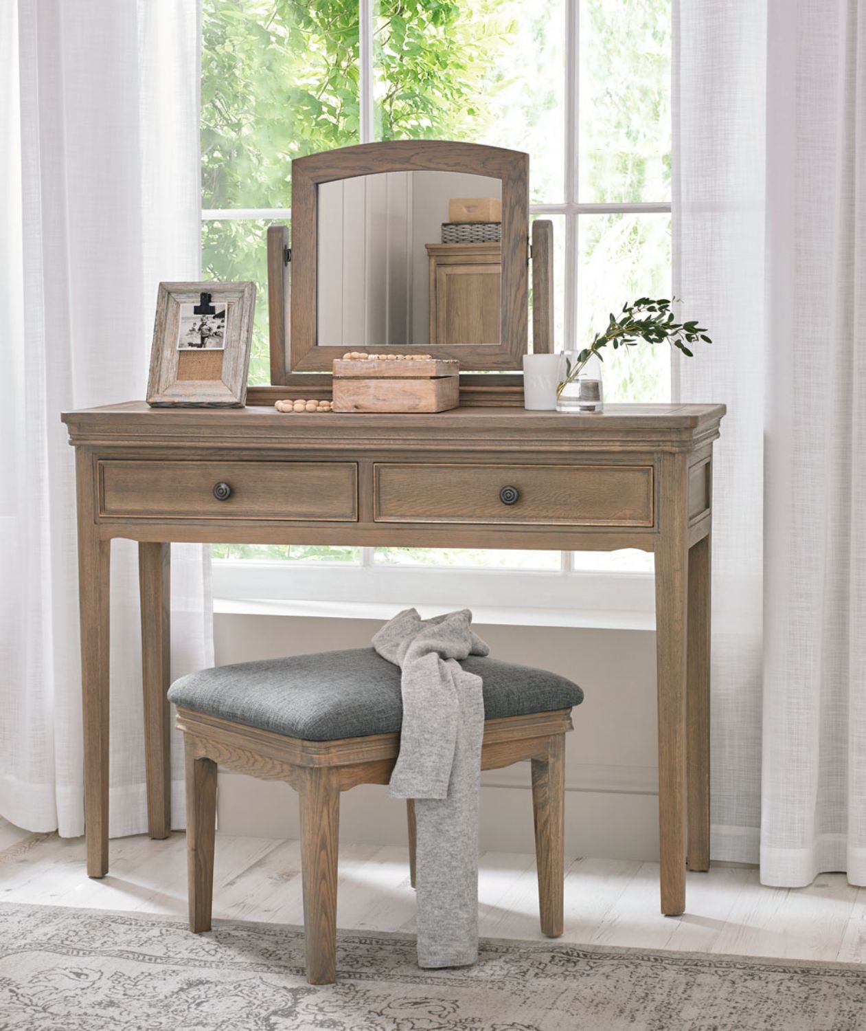 Colmar Oak Dressing Mirror - Home Furniture Interiors