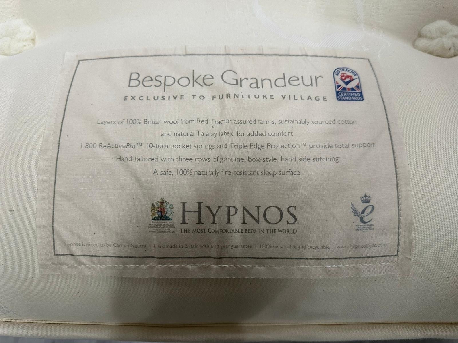 Hypnos Bespoke Grandeur Mattress 5FT RRP £3199 Best price online - Home Furniture Interiors