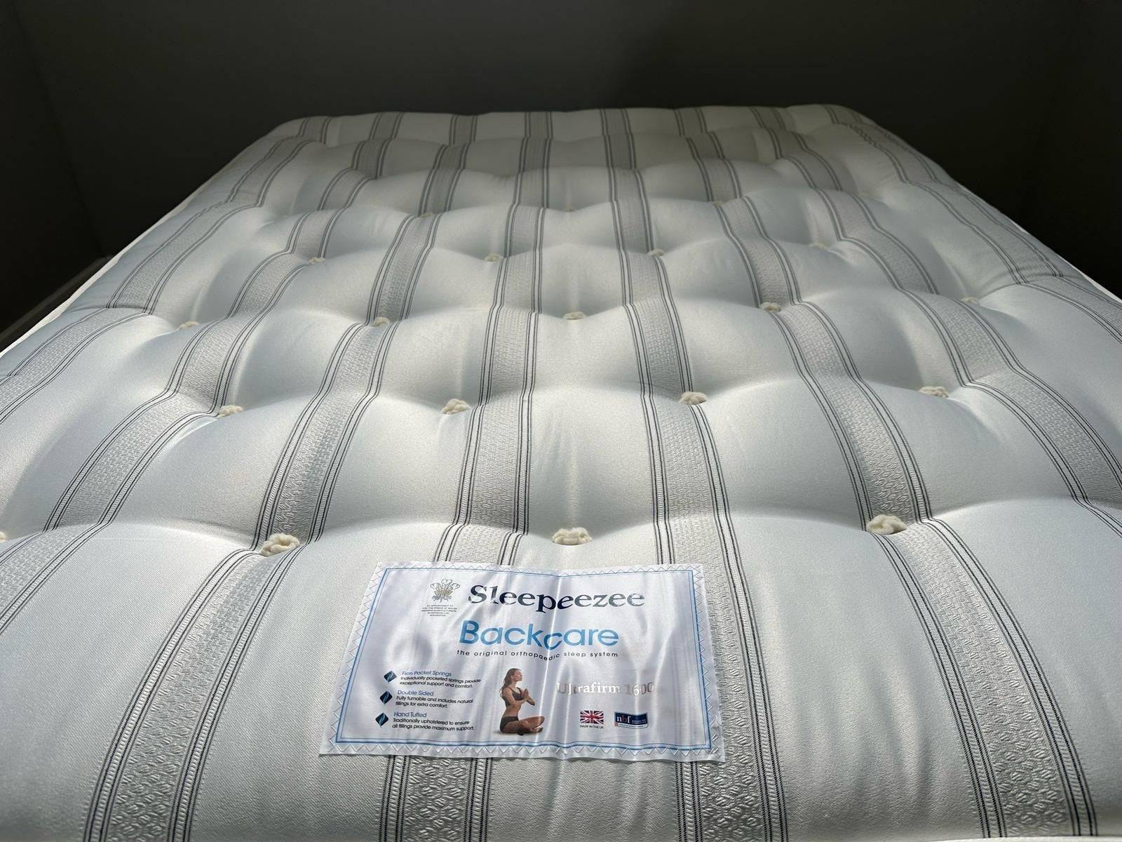 Sleepeezee Backcare Ultra Firm 1600 5ft Kingsize Mattress  - RRP £899 B - Home Furniture Interiors