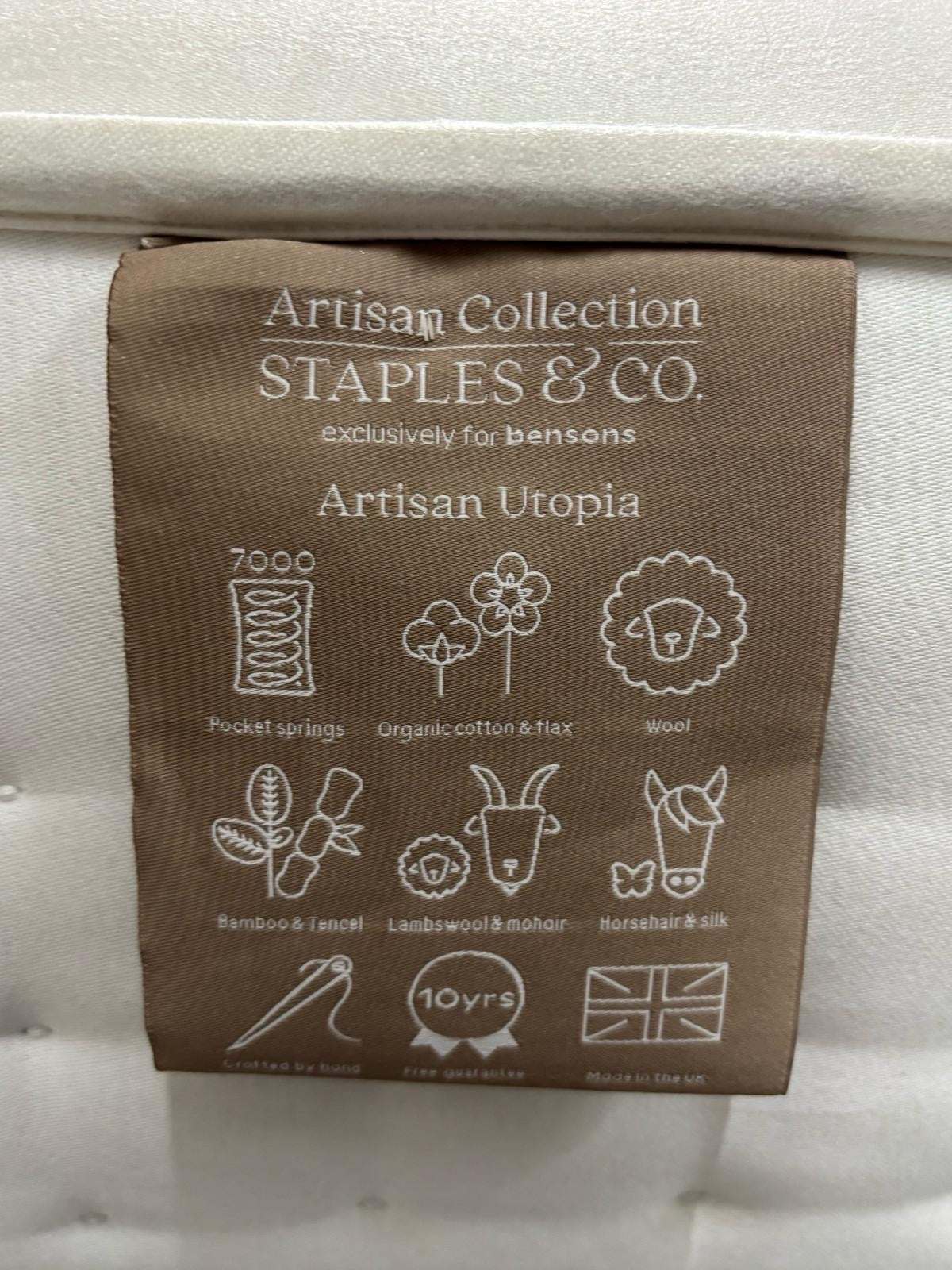 Staples and Co Artisan Utopia Firm Mattress 6ft Superking - RRP £2299 - Home Furniture Interiors