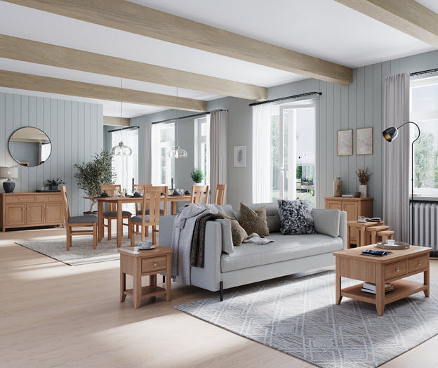 Arlyn Oak Living And Dining Furniture Collection