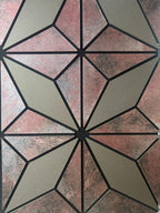 Set of 4 Antique Marble Brown Finish Decorative Wall Panel 240 x 60cm
