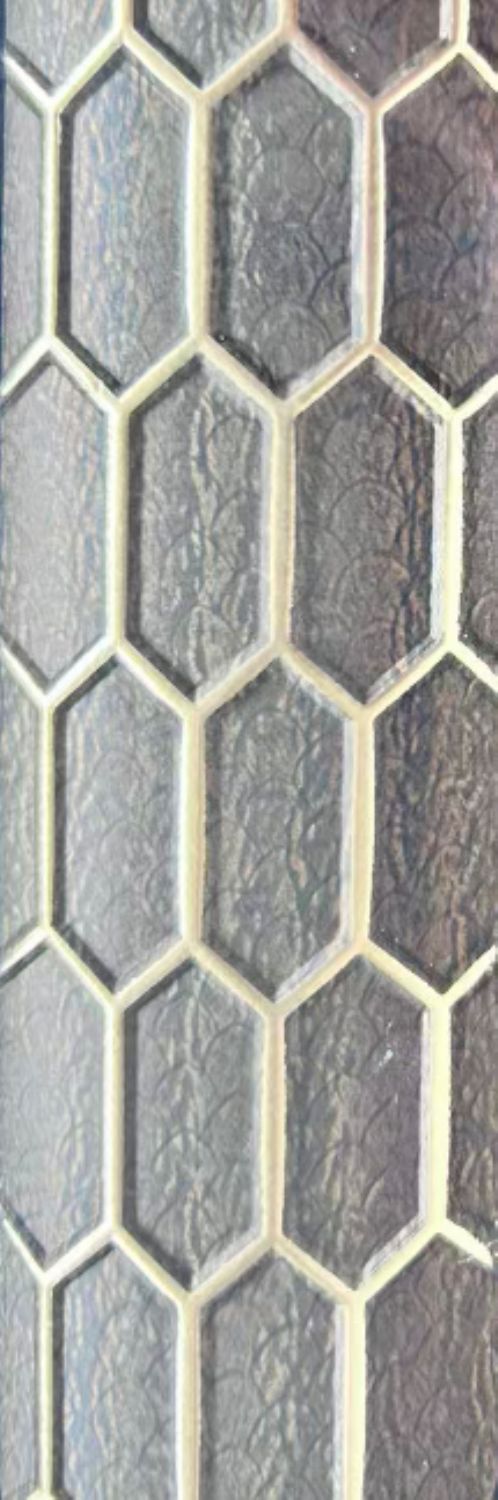 Set of 4 Grey Fabric Acoustic Decorative Slatted Wall Panels