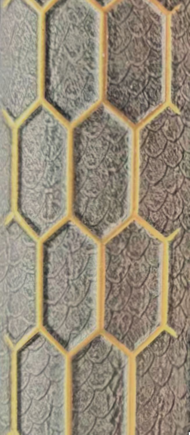 Set of 4 Brown Fabric Acoustic Decorative Slatted Wall Panels