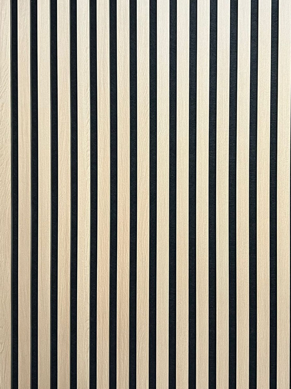 Set of 4 Natural Oak Acoustic Slatted Decorative Wall Panels with Wood Effect Finish