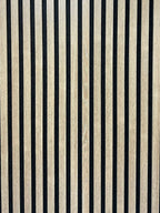 Set of 4 Dark Oak Acoustic Slatted Decorative Wall Panels with Wood Effect Finish (WP01)