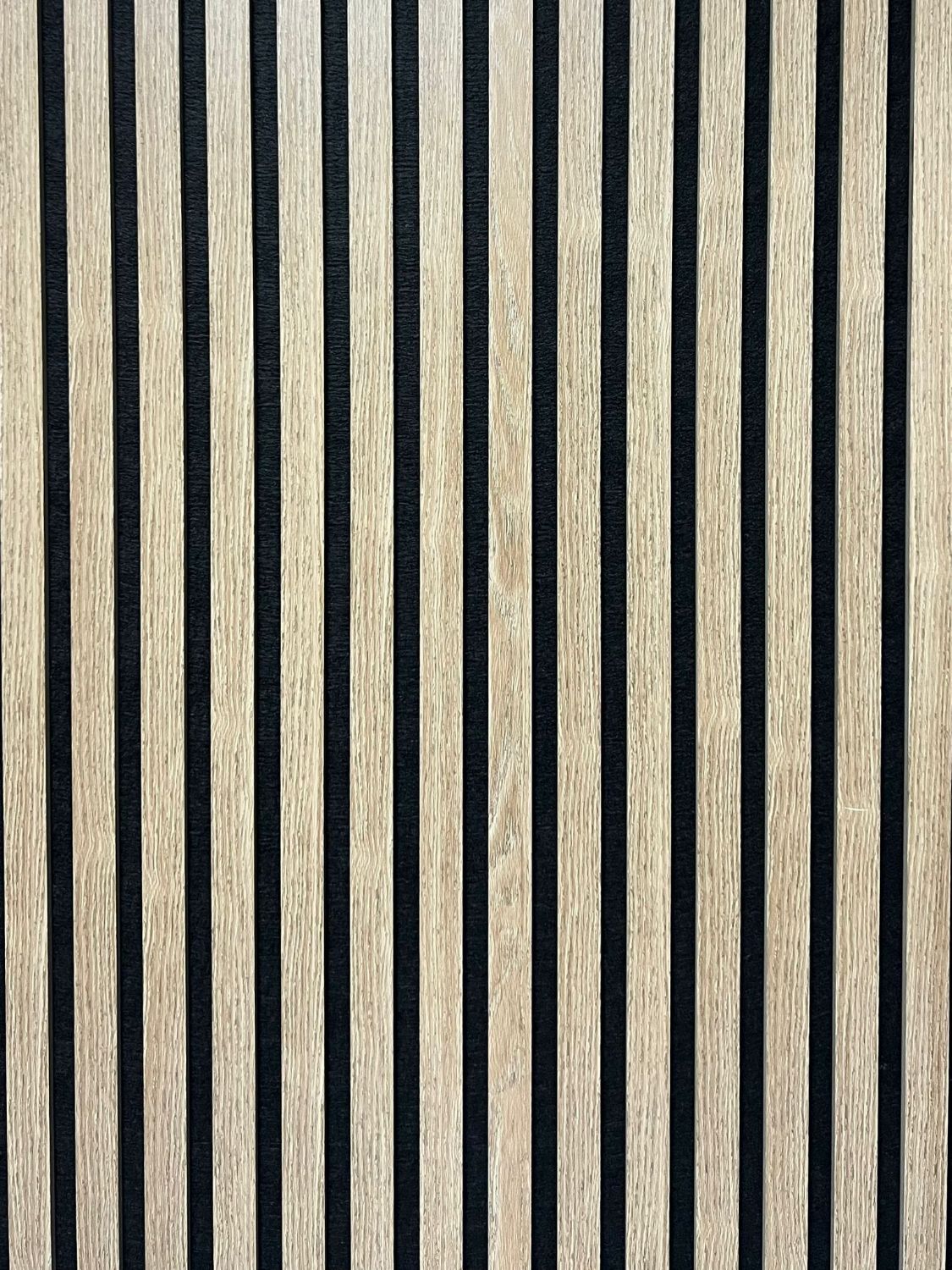 Set of 4 Dark Oak Acoustic Slatted Decorative Wall Panels with Wood Effect Finish (WP01)