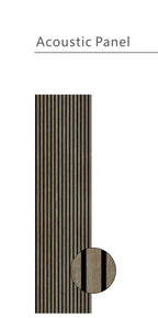 Set of 4 Dark Oak Acoustic Slatted Decorative Wall Panels with Wood Effect Finish (WP01)