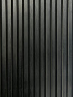 Set of 4 Black Acoustic Slatted Decorative Wall Panels with Wood Effect Finish