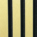 Set of 4 Metallic Gold Acoustic Slatted Decorative Wall Panels with Wood Effect Finish