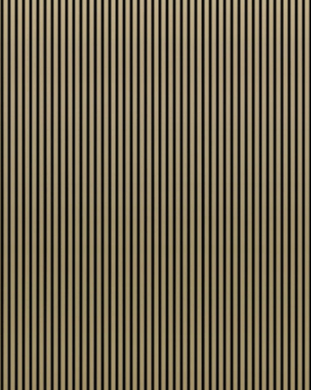 Set of 4 Metallic Gold Acoustic Slatted Decorative Wall Panels with Wood Effect Finish
