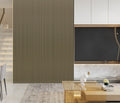 Set of 4 Metallic Gold Acoustic Slatted Decorative Wall Panels with Wood Effect Finish
