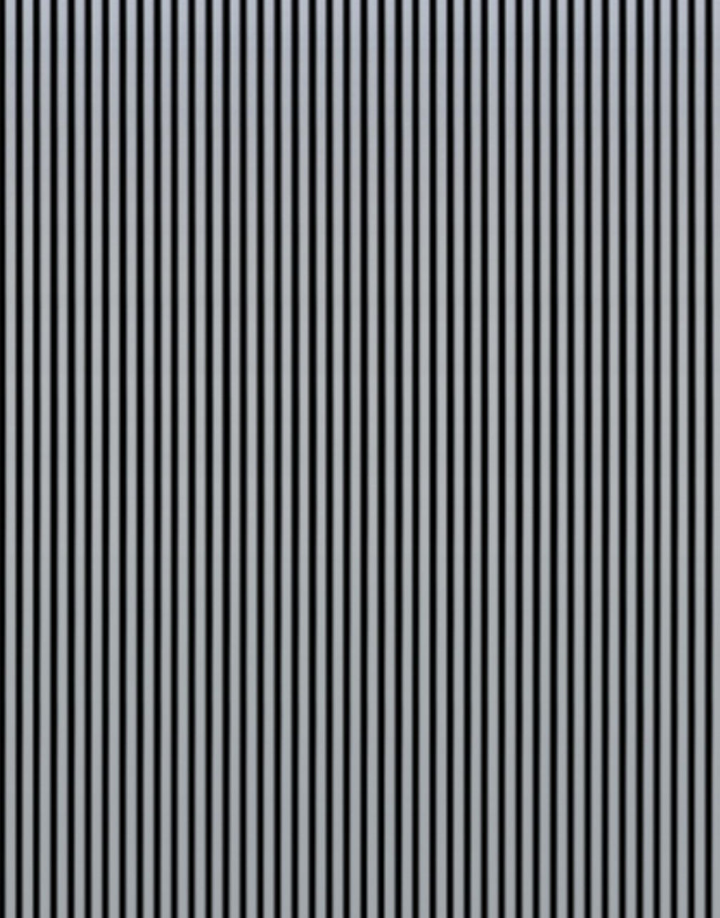 Set of 4 Metallic Light Grey Acoustic Slatted Decorative Wall Panels with Wood Finish