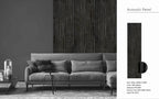 Set of 4 Gold and Black Marble Effect Finish Acoustic Slatted Decorative Wall Panels