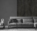 Set of 4 Gold and Black Marble Effect Finish Acoustic Slatted Decorative Wall Panels