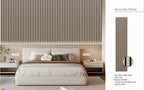 Set of 3 Oak Acoustic Slatted Decorative Wall Panels with Wood Effect Finish