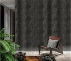 Set of 3 Gold and Black Marble Effect Finish Acoustic Slatted Decorative Wall Panels