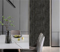 Set of 3 Gold and Black Marble Effect Finish Acoustic Slatted Decorative Wall Panels