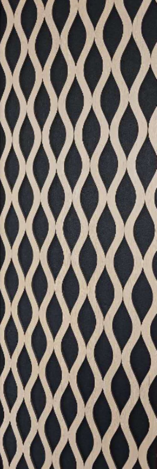 Set of 4 Oak Acoustic Slatted Decorative Wall Panels with Wood Effect Finish