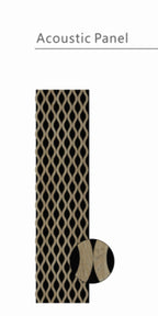 Set of 4 Dark Oak Acoustic Slatted Decorative Wall Panels with Wood Effect Finish (WP03)