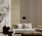 Set of 4 Natural Oak Acoustic Slatted Decorative Wall Panels with Wood Effect Finish