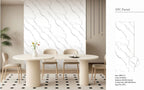 Set of 2 White Marble Effect Finish SPC Decorative Wall Panels