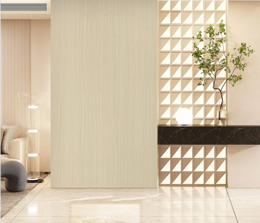 Set of 4 Oak Wood Effect Finish Decorative Wall Panels