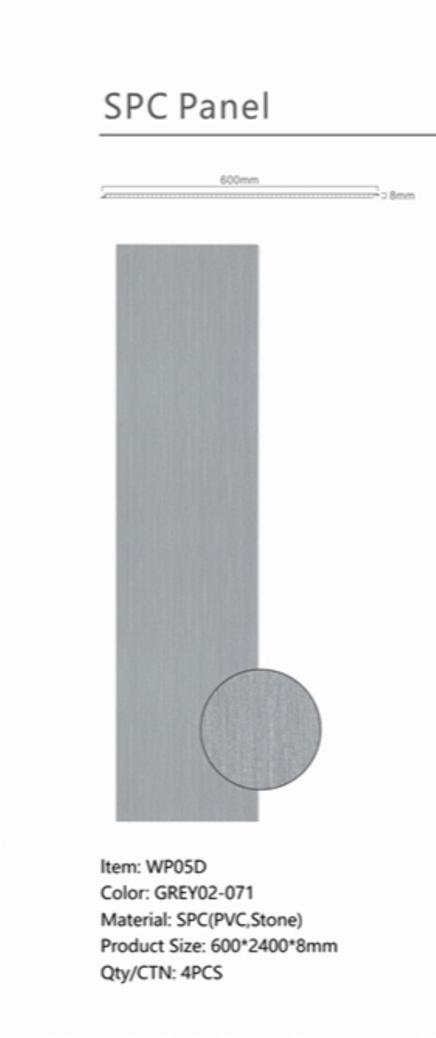 Set of 4 Dark Grey Wood Effect Finish Decorative Wall Panels