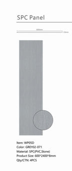 Set of 4 Dark Grey Wood Effect Finish Decorative Wall Panels