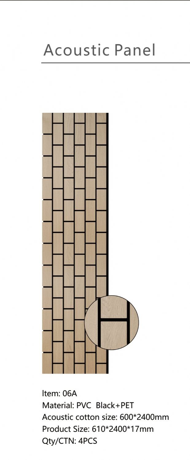 Set of 4 Oak Wood Effect Acoustic Decorative Wall Panels