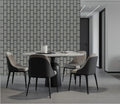 Set of 4 Light Grey Wood Effect Acoustic Decorative Wall Panels