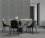 Set of 4 Light Grey Wood Effect Acoustic Decorative Wall Panels