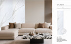 Set of 4 White Marble Effect Finish Decorative Wall Panels