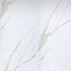 Set of 4 White Marble Effect Finish Decorative Wall Panels