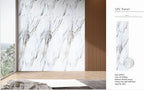 Set of 4 Gold and White Marble Effect Finish Decorative Wall Panels (WP07)