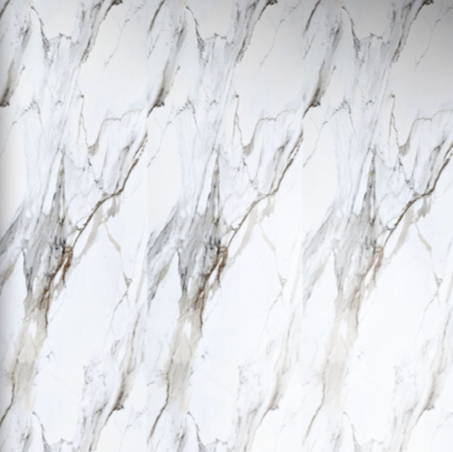 Set of 4 Gold and White Marble Effect Finish Decorative Wall Panels (WP07)